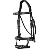 Produktbild von Dyon New English Collection Doppelreithalfter Trense aus Leder für Ponys in Schwarz