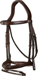 Produktbild von Dyon New English Collection Trense mit kombiniertem Reithalfter aus Leder für Ponys