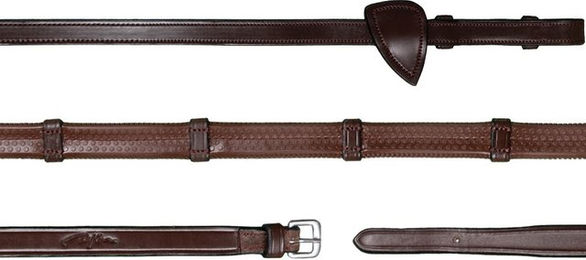 Produktbild von Dyon New English Collection Weiche Gummizügel mit Lederstegen für Ponys in Schwarz oder Braun