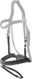 Produktbild von Dyon Reithalfter New English Collection geflochten mit Rückzugverschluss aus Leder in Schwarz für Vollblut