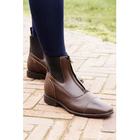 Produktbild von Dyon Reitstiefel aus Leder mit Frontreißverschluss in Schwarz oder Braun Größe 37