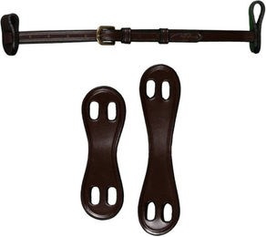 Produktbild von Dyon Sperrriemen 12 New English Collection aus Leder mit 2 abnehmbaren Befestigungsschlaufen für Ponys