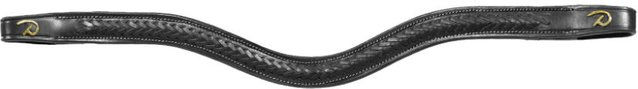 Produktbild von Dyon Stirnband D Collection aus geflochtenem Leder in Schwarz für Vollblut Pferde