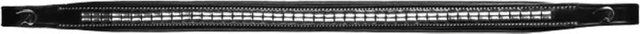 Dyon Stirnband US Collection aus Leder mit silbernen Messingbeschlägen in Braun – Bild 1 von 3