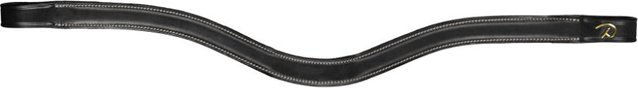 Dyon Stirnriemen VForm aus Flachleder in Schwarz für Warmblut – Bild 1 von 1