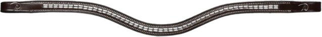 Dyon Stirnriemen VForm US Collection aus Leder mit Silberbeschlägen für Warmblut Extra – Bild 1 von 1
