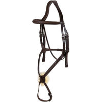Produktbild von Dyon Trense mit geflochtenem mexikanischem Reithalfter aus Leder in Braun für Warmblut Extra