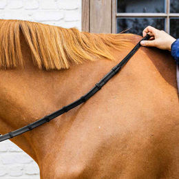 Dyon Working Collection Gummizügel mit Lederschlaufen und Karabiner für Ponys – Bild 1 von 4
