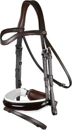 Dyon Working Collection Trense schwedisch aus Leder in Weiß und Braun für Ponys – Bild 1 von 1