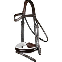 Produktbild von Dyon Working Collection Trense schwedisch aus Leder in Weiß und Braun für Ponys