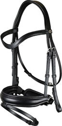 Dyon Working Collection Trense schwedisch kombiniert aus Leder in Schwarz für Ponys – Bild 1 von 1
