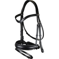 Produktbild von Dyon Working Collection Trense schwedisch kombiniert aus Leder in Schwarz für Ponys