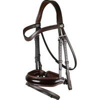 Produktbild von Dyon Working Collection Trense schwedisch kombiniert in Lackoptik aus Leder für Ponys in Braun