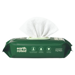 Produktbild von EARTH RATED Unparfümierte kompostierbare Hundepflegetücher