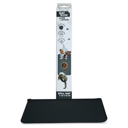 Produktbild von Eat Slow Live Longer Anti-Spill-Matte Grau 38x54 cm