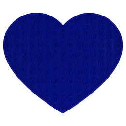 Produktbild von Eat Slow Live Longer Leckmatte Herz blau