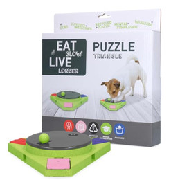 Produktbild von Eat Slow Live Longer Puzzle Triangle Hundespielzeug