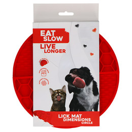 Produktbild von Eat Slow Live Longer runde Leckmatte aus Silikon