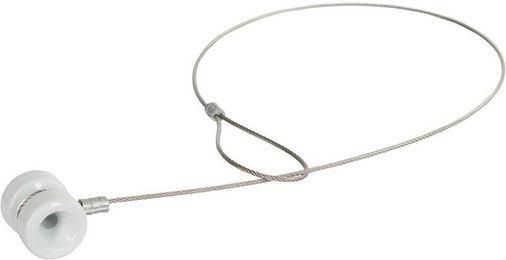Produktbild von Eckisolator aus Porzellan mit Schlinge und Öse aus Ako