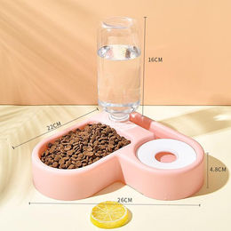 Produktbild von Ecknapf für Hunde Haustier Futterautomat Hund Katze Trinknapf für Hund Wasser trinken Katze Fütterung Große Kapazität Spender Haustier