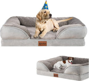 ecosa Hundekorb EO-6080, Samt, Wasserabweisende Innenausstattung – Bild 1 von 5