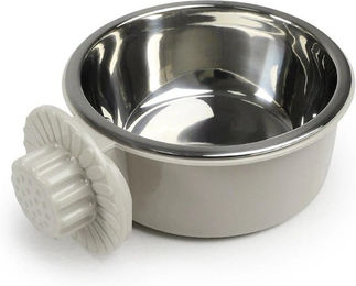 Produktbild von Edelstahl Hundenapf mit Futterkäfig zum Aufhängen