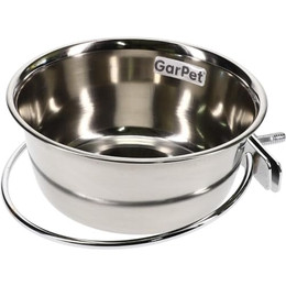 Produktbild von Edelstahlnapf zum Einhängen mit Schraub- oder Hakenbefestigung - 0,6 l