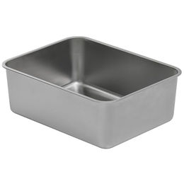 Produktbild von Edelstahlwanne Unterschale Kotwanne für Katzentoiletten Schalentoilette 44 x 34 x 15 cm