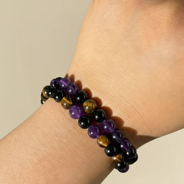 Produktbild von Edelstein Armband mit Amethyst und Tigerauge