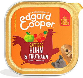 Produktbild von Edgard&Cooper Adult 150 Gramm Hundenassfutter Sparpaket 22 x 150 Gramm Huhn und Truthahn