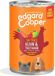 Produktbild von Edgard&Cooper Adult 400 Gramm Hundenassfutter 6 x 400 Gramm Huhn und Truthahn