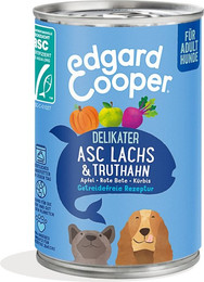 Produktbild von Edgard&Cooper Adult 400 Gramm Hundenassfutter 6 x 400 Gramm Lachs und Truthahn