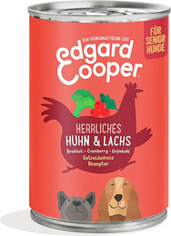 Produktbild von Edgard&Cooper Adult 400 Gramm Hundenassfutter 6 x 400 Gramm Senior Huhn und Lachs