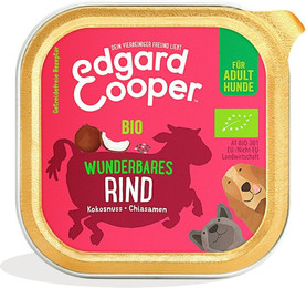Produktbild von Edgard&Cooper Adult BIO 100 Gramm Hundenassfutter 17 x 100 Gramm Rind