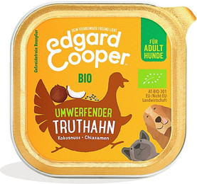 Produktbild von Edgard&Cooper Adult BIO 100 Gramm Hundenassfutter 17 x 100 Gramm Truthahn