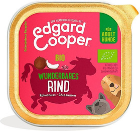 Produktbild von Edgard & Cooper Bio getreidefreies Nassfutter Adult mit Bio Rind - 17 x 100 g
