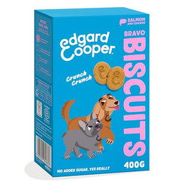 Produktbild von Edgard & Cooper Bravo Biscuits Lachs und Huhn - 7 x 400 g