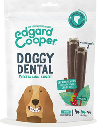 Produktbild von Edgard&Cooper Doggy Dental Minze und Erdbeere Hundesnack M 8 x 160 Gramm