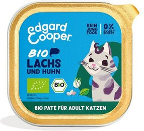 Edgard & Cooper Edgard&Cooper Nassfutter Katze Adult Paté Bio Lachs und Huhn 64x85 g – Bild 1 von 2