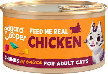 Edgard & Cooper - Free-Run Chicken and Salmon Chunks in Sauce - 18 x 85 g – Bild 1 von 5