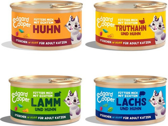 Produktbild von Edgard & Cooper Katze Stückchen in Soße Adult - 48 x 85 g