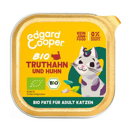 Produktbild von Edgard & Cooper Katzen Nassfutter Paté Adult Bio-Truthahn und Bio-Huhn - 16 x 85 g