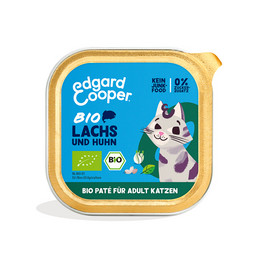 Produktbild von Edgard & Cooper Katzen Nassfutter Paté Bio-Lachs und Bio-Huhn - 16 x 85 g