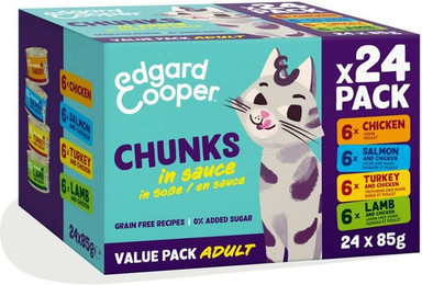 Produktbild von Edgard Cooper Nassfutter für Katzen in Sauce - 24 x 85 g