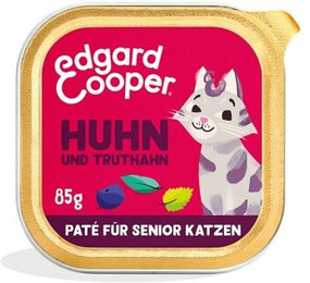 Produktbild von Edgard & Cooper Nassfutter Katze Senior Paté Truthahn und Huhn - 32 x 85 g