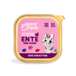 Produktbild von Edgard & Cooper Paté Kitten Freilaufente und Freilaufhuhn - 16 x 85 g