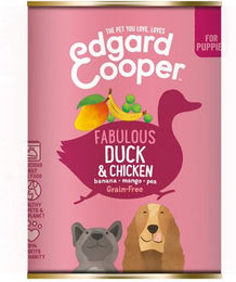 Edgard & Cooper Puppy Hundefutter - Dosen - Ente & Huhn - 6 x 400 g – Bild 1 von 2