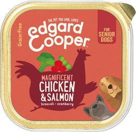 Edgard & Cooper Senior Hundefutter - Schälchen - Huhn & Lachs - 11 x 150 g – Bild 1 von 2