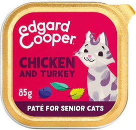 Edgard & Cooper Senioren-Katze - Huhn und Truthahn - Pastete - 16 x 85 g – Bild 1 von 2