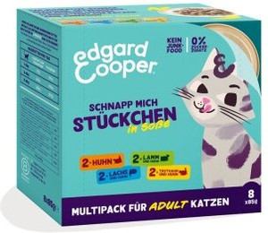 Produktbild von Edgard & Cooper Stückchen in Soße Adult Katzenfutter - 8 x 85 g